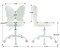 Adjustable Child Vanity Chair Swivel Task Chair Students Reading Chair for Home Bedroom School Dorm, Snowflake White Kids Desk Chair, Butterfly Faux Fur Girls Study Chair,